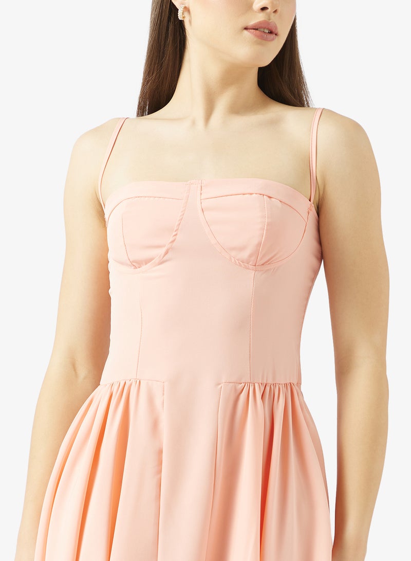 جينجر فستان بتصميم أميرة بياقة على شكل قلب وكورسيه - Image 3